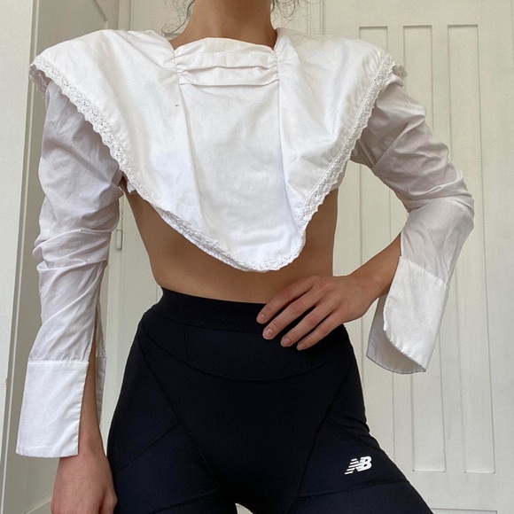 Jacquemus White Blouse with Statement Collar - Picture 2 of 4